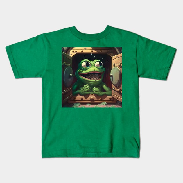 Pepe HUNGREY Kids T-Shirt by www.TheAiCollective.art